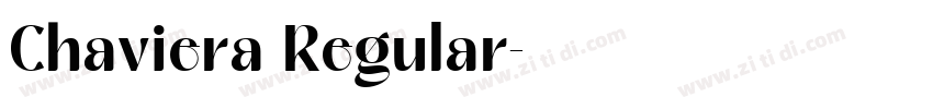Chaviera Regular字体转换 Chaviera Regular字体转换